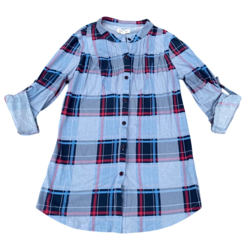 Silence + Noise Blue Plaid Shirt